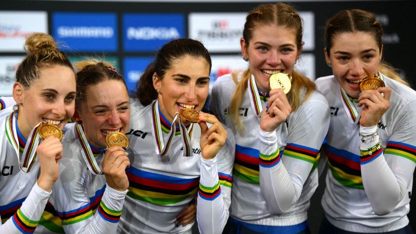 Mondiali ciclismo su pista: oro per l'Italia nell'inseguimento a squadre femminile