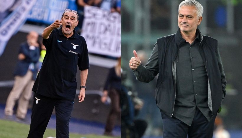 Roma-Lazio: Sarri si lamenta e accusa, Mourinho punge e ironizza: il derby è già cominciato