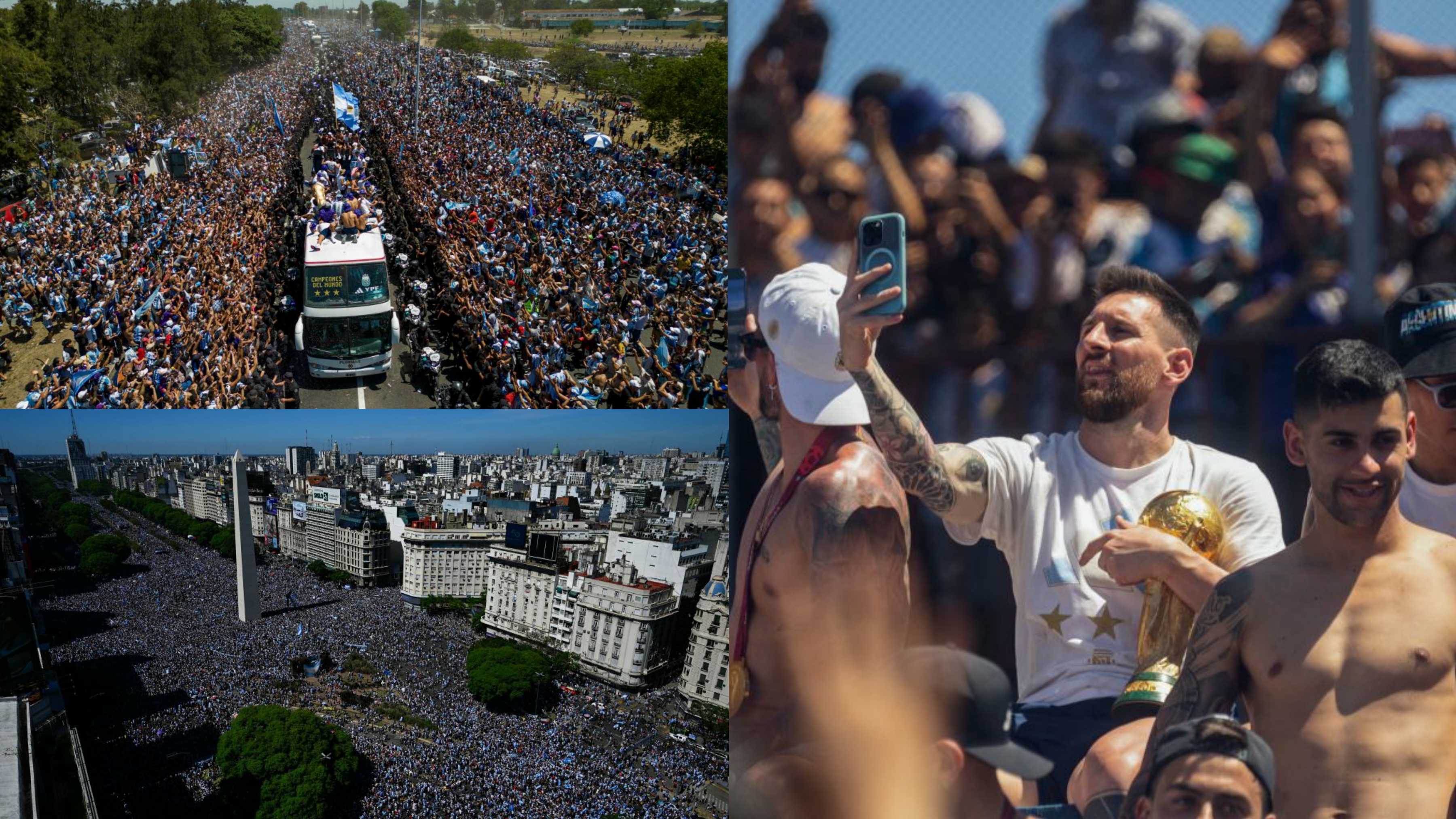 Mondiali: festa Argentina campione, Buenos Aires in delirio. Guarda le foto