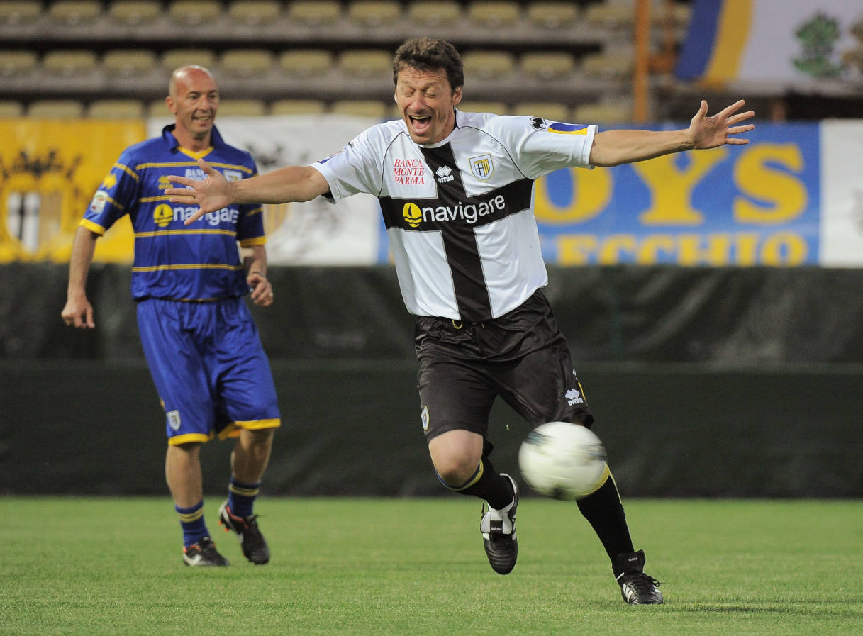 Stefano Nava durante una partita benefica del Parma