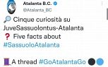 Il tweet dell’Atalanta con la gaffe scatena la rabbia dei tifosi della Juve