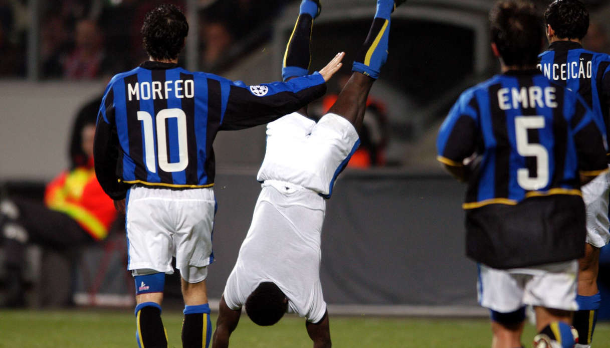 Domenico Morfeo con la maglia dell'Inter
