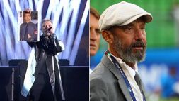 Sanremo 2023: Fedez straccia la foto del viceministro Bignami ed è l'unico a ricordare Gianluca Vialli