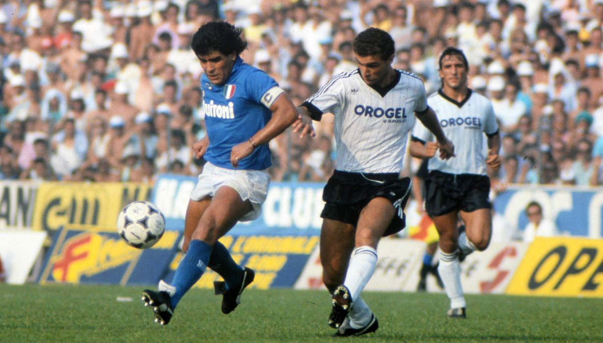Agatino Cuttone con Maradona