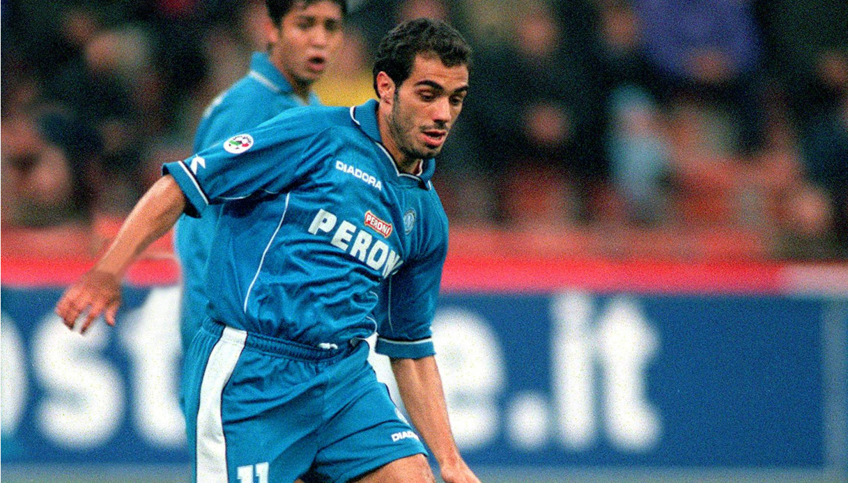 Claudio Bellucci con la maglia del Napoli