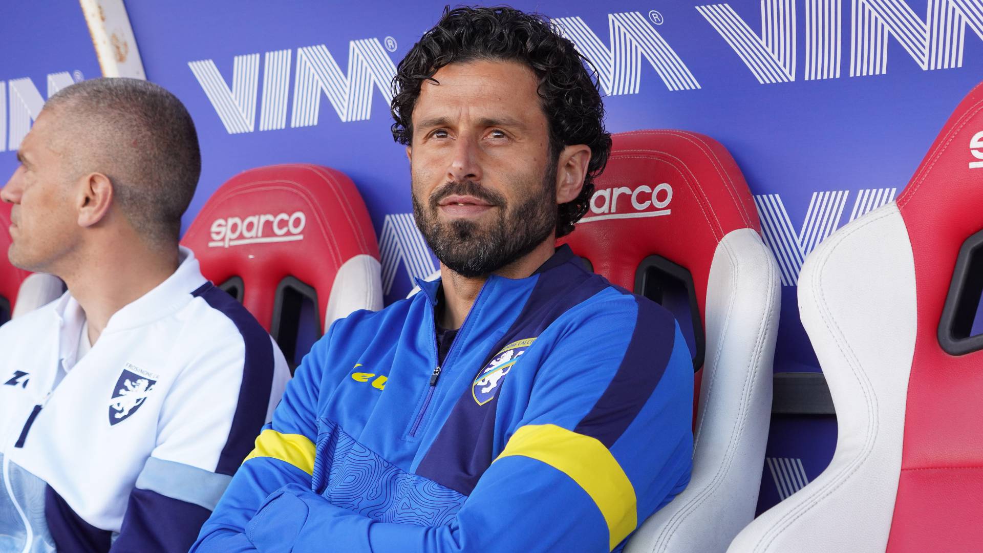 Fabio Grosso Treinador Frosinone Durante Partida Campeonato