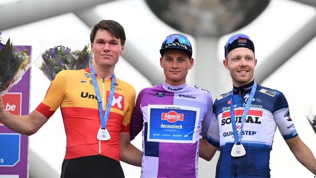 Giro del Belgio a Bruxelles festeggiano Jakobsen e Van der Poel