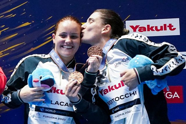 Championnats du monde de natation 2023, plongeon : Bertocchi-Pellacani bronze au 3 mètres synchronisé