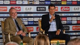Presentazione Napoli a Dimaro, De Laurentiis annuncia il rinovo di Di Lorenzo e fa una promessa per il 12 agosto
