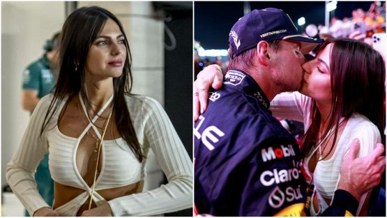 F1, Verstappen campione: la fidanzata Kelly Piquet illumina Losail e bacia il suo Max Mondiale