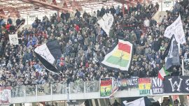 Serie C, Cesena: 'Romagna mia' sotto la Curva Mare, il rito dei calciatori di Toscano e del popolo bianconero