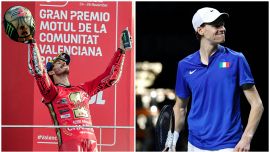 Sinner e Bagnaia, la domenica dei vincenti: Davis e Mondiale per i due gemelli neanche tanto diversi