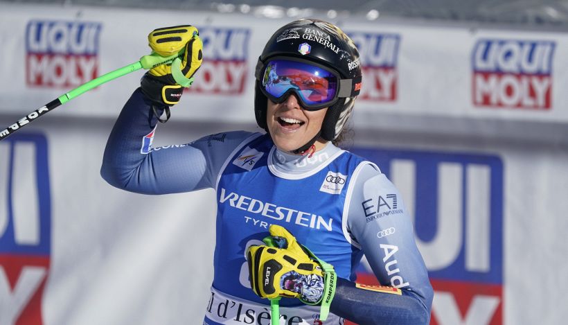Sci alpino femminile Super G Val d'Isere: Brignone domina in Francia, terzo posto per Sofia Goggia