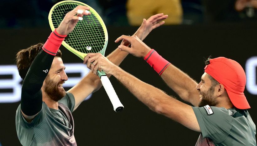 Tennis Australian Open, Bolelli e Vavassori "ispirano" Sinner: sono in finale nel torneo di doppio