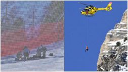 Sci discesa Cortina, Wright come Shiffrin: pauroso volo, serve il soccorso con elicottero. Le foto