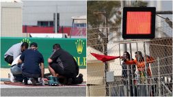 F1, test Bahrain: salta un altro tombino, che spavento per Perez. Bandiera rossa, come cambia il day 3