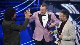 Roma-Inter a Sanremo: il messaggio dei nerazzurri ad Amadeus e l’urlo di Renga. All’Ariston c’è Giuntoli