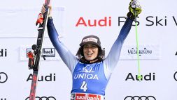 Sci alpino, gigante femminile: Brignone festeggia una vittoria “alla Tomba”, pericolo scampato per Bassino