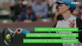 Sinner batte Lehecka, e' in semifinale a Indian Wells