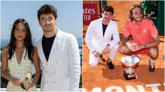 Tennis Montecarlo, senza Sinner Leclerc con la sua Alexandra festeggia il vincitore Tsitsipas