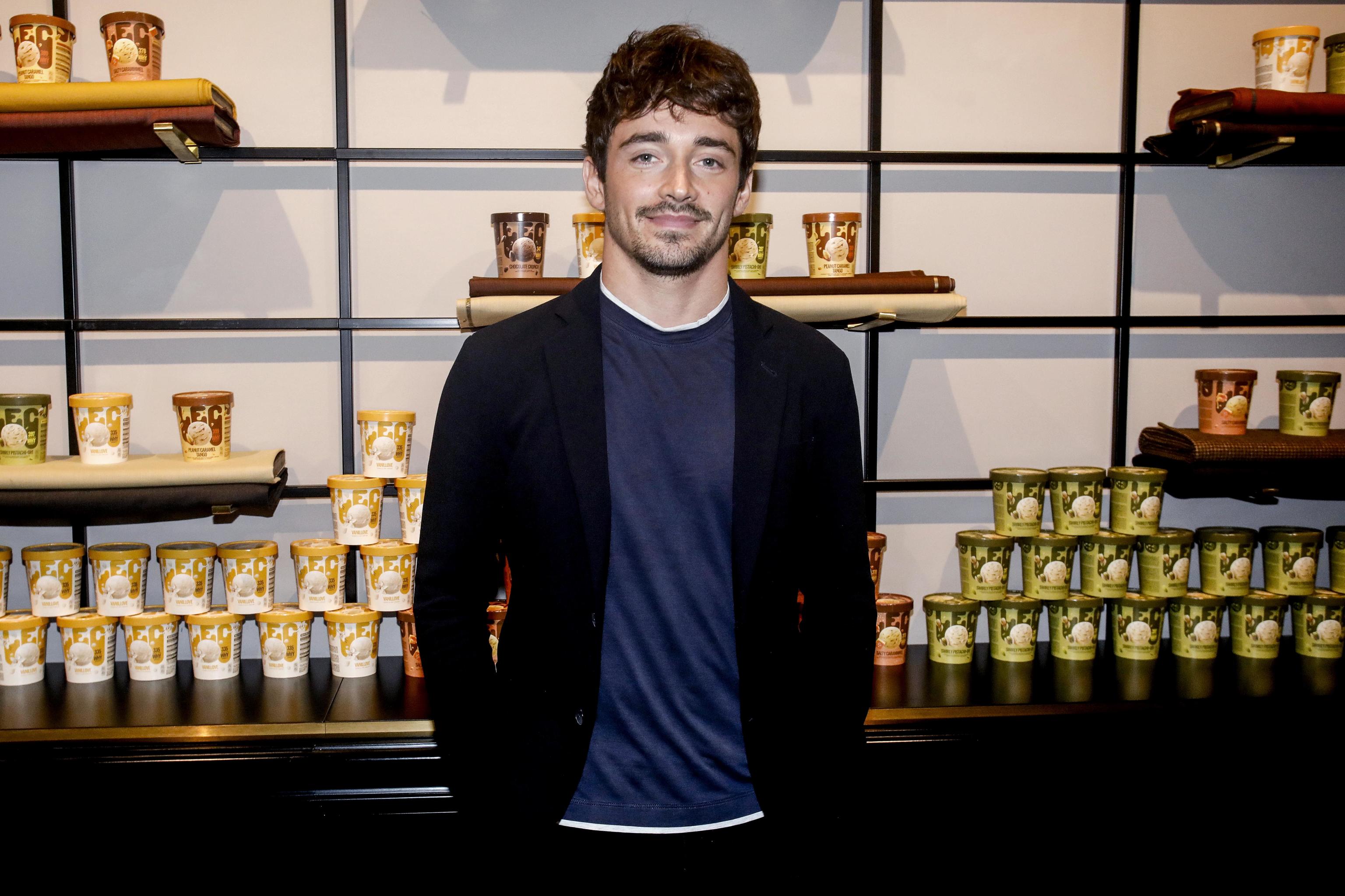 Charles Leclerc presenta il suo nuovo gelato &#8216;Lec&#8217;