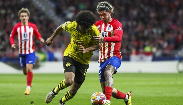 Atletico Madrid - Dortmund, slow motion: three yellow cards in the 5th minute and a penalty kick rejected, driving very difficult