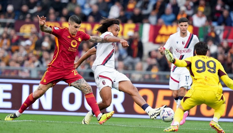 Pagelle Roma-Bologna 1-3: gol strepitosi di El Azzouzi e Saelemaekers, brilla Zirkzee