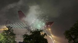 Scudetto Inter, fuochi d'artificio sopra lo stadio di San Siro