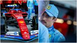 F1 Ferrari a Miami: ai box la SF-24 'colorata' di azzurro e Leclerc si rifà il look, novità pizzetto