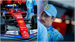 F1 Ferrari a Miami: ai box la SF-24 "colorata" di azzurro e Leclerc si rifà il look, novità pizzetto