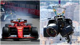 F1 Gp Monaco, partenza caos: foratura Sainz, poi spaventoso incidente Perez, Magnussen e Hulkenberg