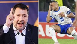 Euro2024, Salvini attacca Mbappé per l'appello anti Le Pen: il Capitano cade in diretta e Kylian s'infortuna