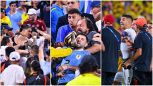 Follia Colombia-Uruguay, rissa tra giocatori Celeste e tifosi colombiani: Suarez e Nunez difendono i familiari
