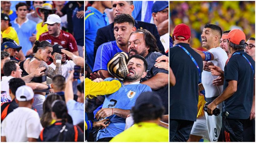 Maxirissa Uruguay-Colombia, stangata per 11 giocatori, c'è anche Bentancur: squalifiche fino a sei mesi