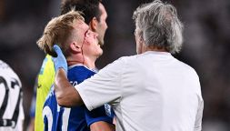 Juventus-Como, paura per Braunoder: taglio vistoso, perde sangue ma resta stoicamente in campo. Immagini forti