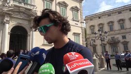 Parigi 2024, Ceccon uscendo dal Quirinale: 'Ho bisogno di dormire, ma ora il letto è comodo'