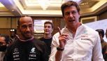 F1, Hamilton in Ferrari: Toto Wolff è un fiume in piena. E su Antonelli: 'So già che ci mancherà Lewis'