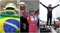 F1, Senna rivive a Interlagos: prima l'omaggio di Hamilton su McLaren, poi Verstappen come Ayrton a Donnington '93