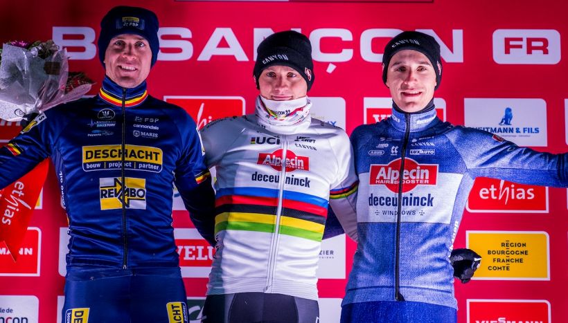 Ciclocross, Van der Poel domina anche a Besançon davanti ad Aerts e Vandeputte: crollo di Vanthourenhout