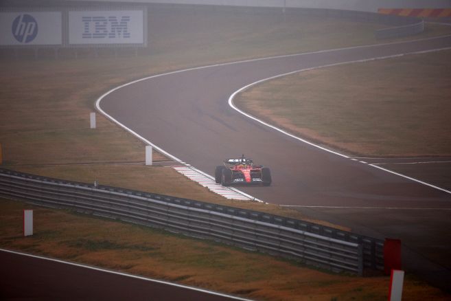 Lewis Hamilton on track with Ferrari SF-23 during a test drive at Fiorano Track on 22 January 2025 , Fiorano (Italy) Mod