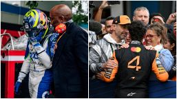 F1, Anthony Hamilton cuore d'oro, il padre di Lewis consola Hadjar dopo l'errore. Norris abbraccia mamma e papà