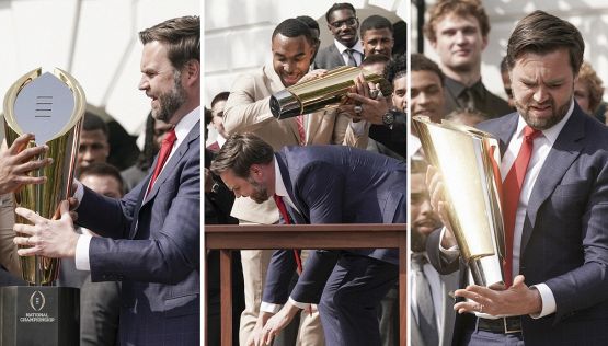 Imbarazzo Trump, il vicepresidente Vance distrugge il trofeo di football: “Non volevo lo vincessero altri”