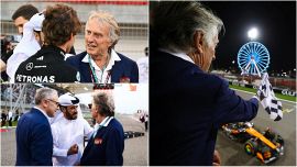 Montezemolo: da Antonelli a Stella e Domenicali, baci e abbracci in Bahrain ma nessuna foto con uomini Ferrari