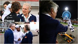 Montezemolo: da Antonelli a Stella e Domenicali, baci e abbracci in Bahrain ma nessuna foto con uomini Ferrari
