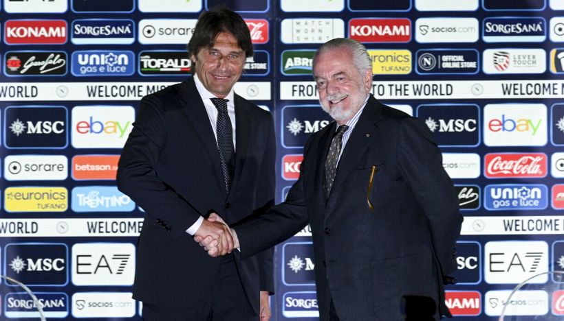 Napoli, De Laurentiis risponde a Conte e lancia un'altra sfida al tecnico azzurro