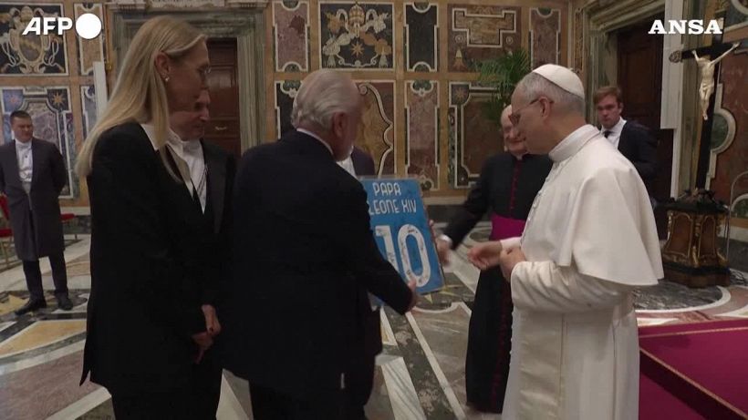 Il Napoli ricevuto in Vaticano da Papa Leone XIV