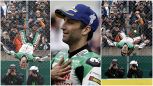 MotoGP, Zarco lacrime di gioia: piange anche il padre e Johann fa il salto backflip, Le Mans in delirio. Le foto