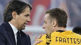 Psg-Inter: Frattesi e Inzaghi, scintille. Kvaratskhelia: 'Lo scudetto del Napoli l'ho vinto anche io'