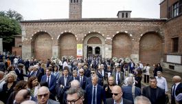 Funerali Ernesto Pellegrini tutta l'Inter si raccoglie a Milano nella Basilica di Sant'Ambrogio