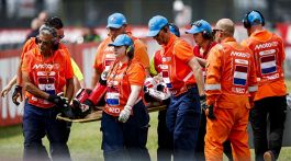 Moto3, pauroso incidente per Luca Lunetta: condizioni fortunatamente non gravi. In MotoGP cade anche Alex Marquez